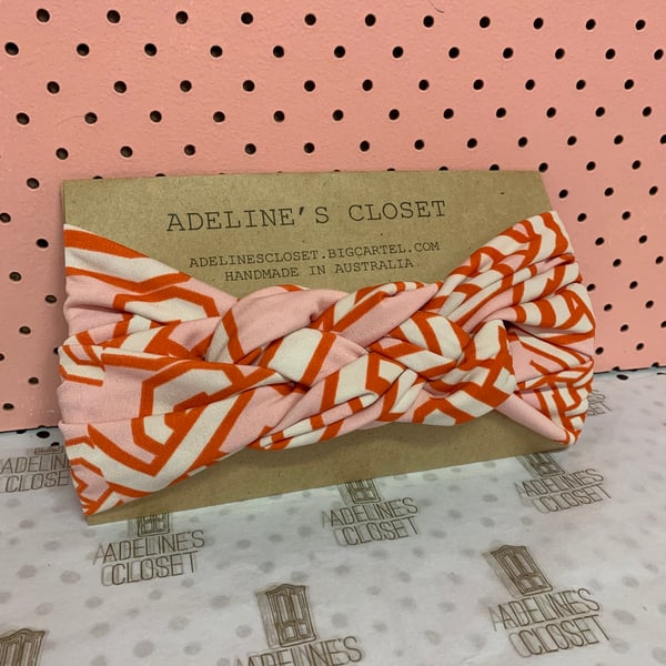 Image of Pink lattice Headwrap 