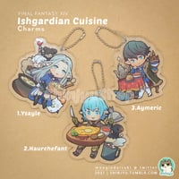 Image 3 of FFXIV - Ishgardian Cuisine [ 3 Chars Set ] Acrylic Charm / Standee (pre-order)