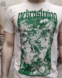 Image 3 of NEKROSWING<br/> Sand Variant<br/> <small>Hand Printed Collab Tee</small>