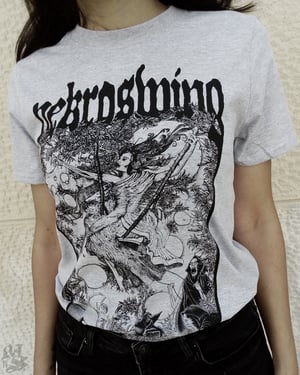 Image of NEKROSWING<br/> Sport Grey Variant<br/> <small>Hand Printed Collab Tee</small>