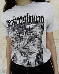 Image 3 of NEKROSWING<br/> Sport Grey Variant<br/> <small>Hand Printed Collab Tee</small>