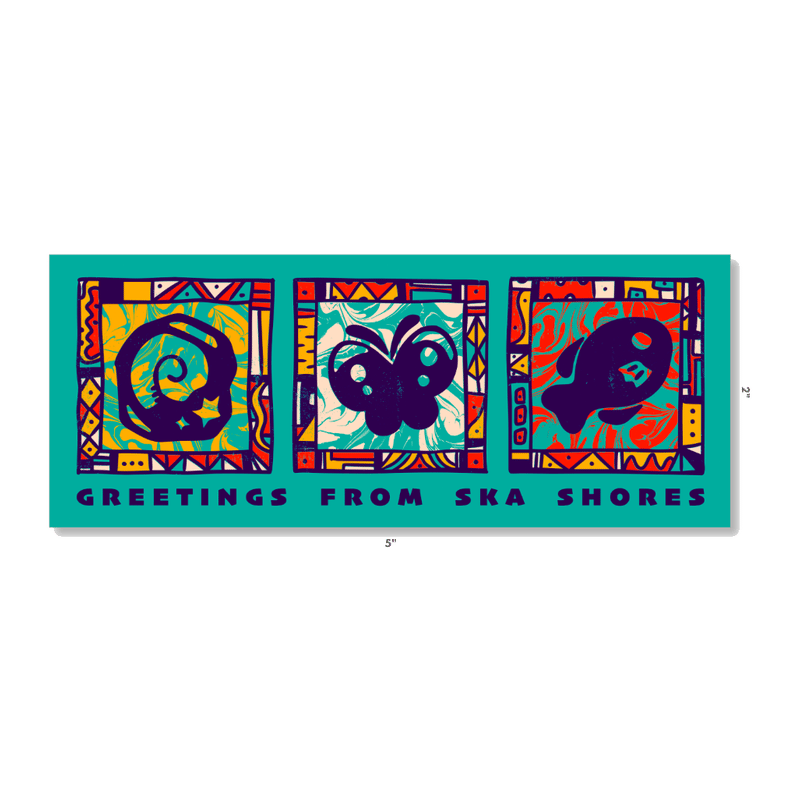 Image of Greetings from Ska Shores | Bumper Sticker (5 x 2 inches)