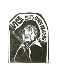 Image 2 of Quentin Crisp.  Hand Made. Original A3. linocut print. Limited and Signed. Art.