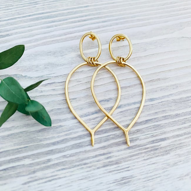 Gold Lunaria earrings