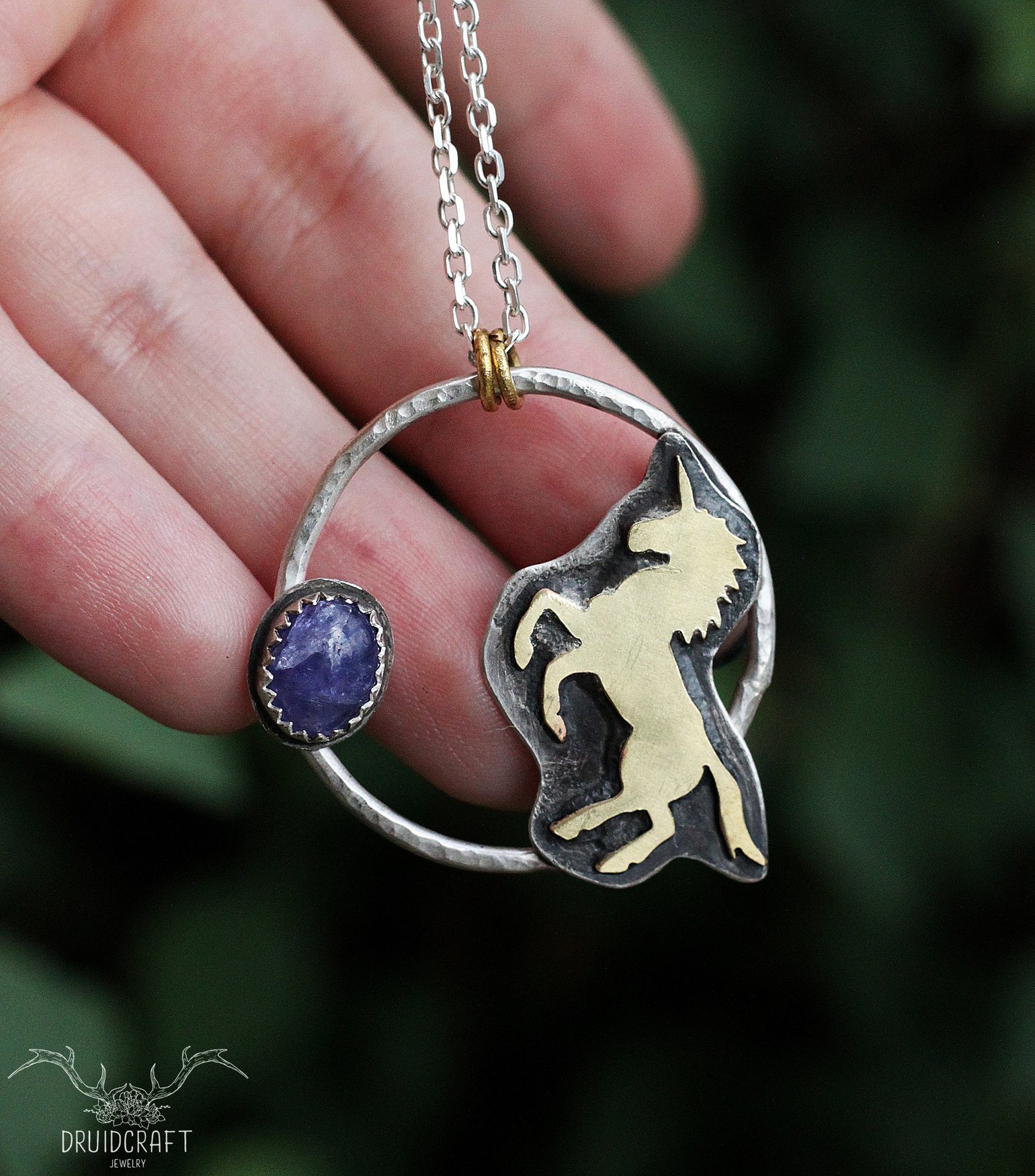 Image of Unicorn Necklace with Tanzanite