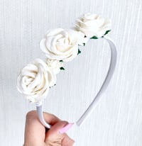 Image 2 of Boho white flower crown 