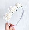Boho white flower crown 