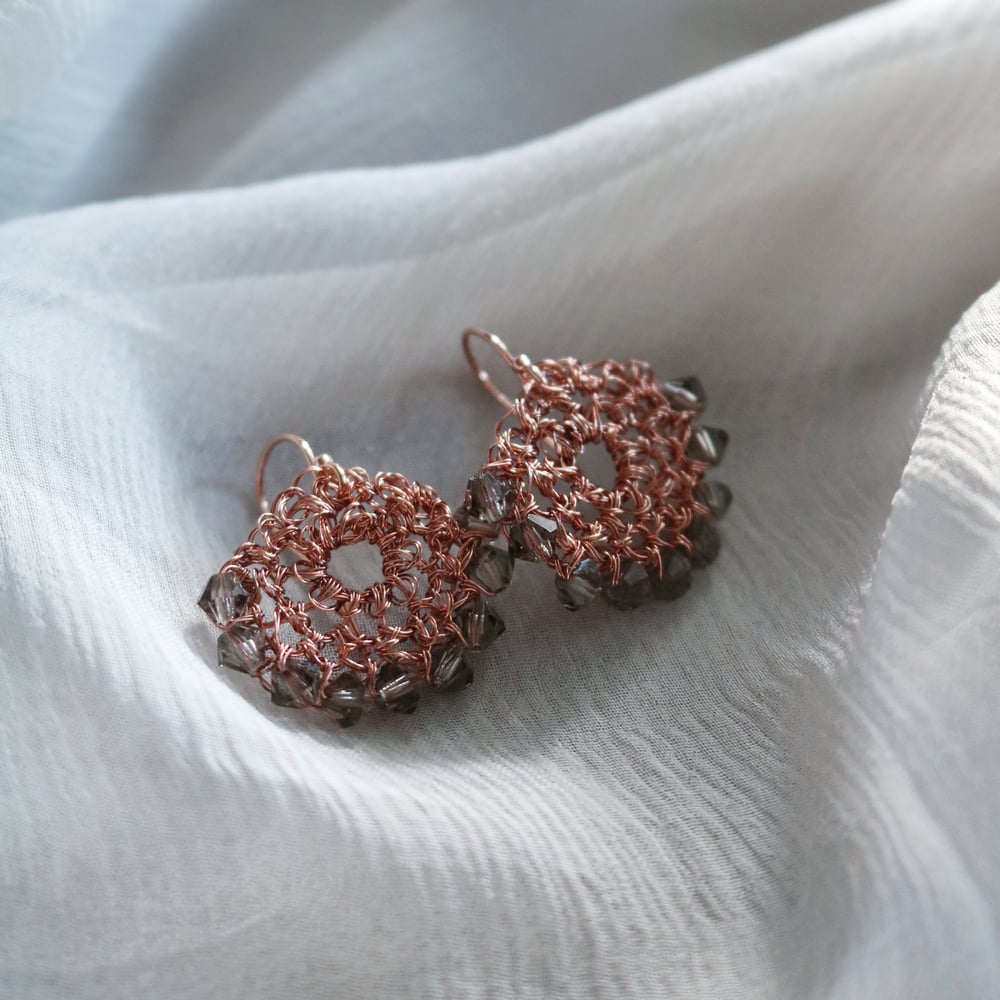 Image of CRESCENT EARRINGS - Sepia Rose