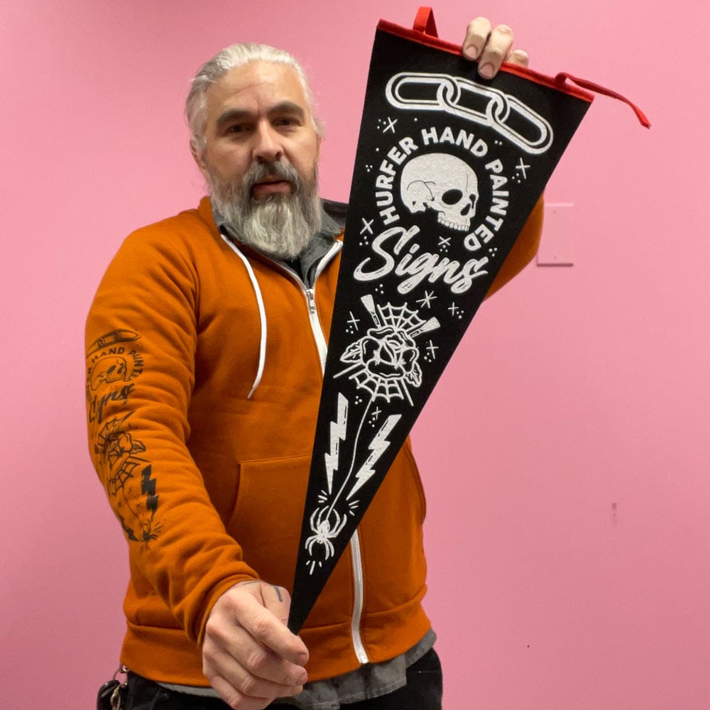 Hurfer screen printed pennant