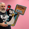 Tipping is so cool. Chilly hand painted wood cutout