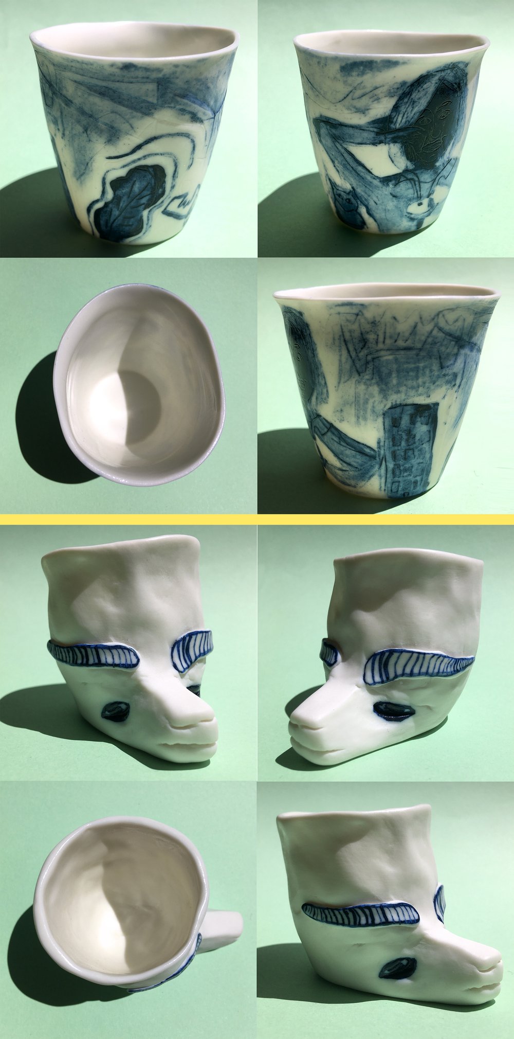 Image of Tasses en porcelaine - Anne-Laure Vincent 