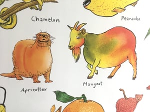 Image of Vegetable and Fruit Animals | Kleines Poster | DIN A2 mit Posterleisten