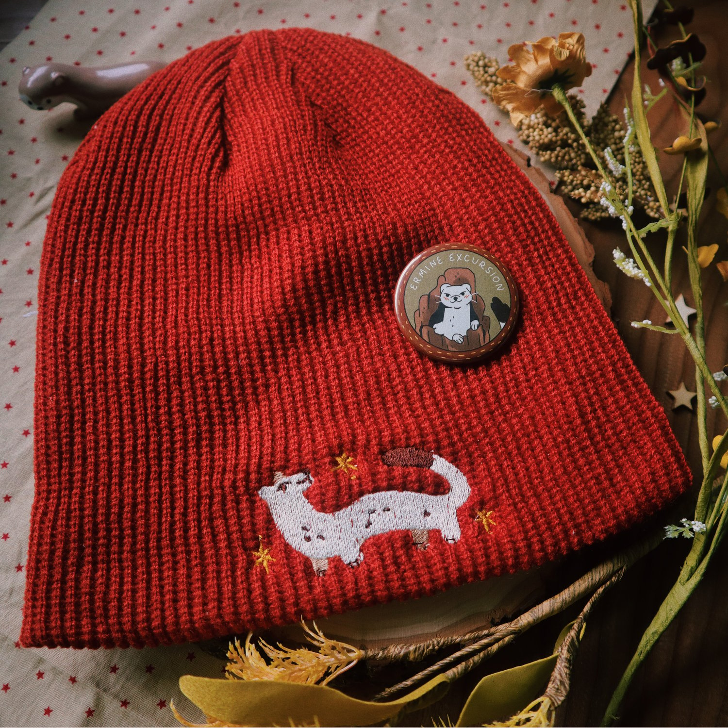 starry ermine *standard* knit hat (CM)