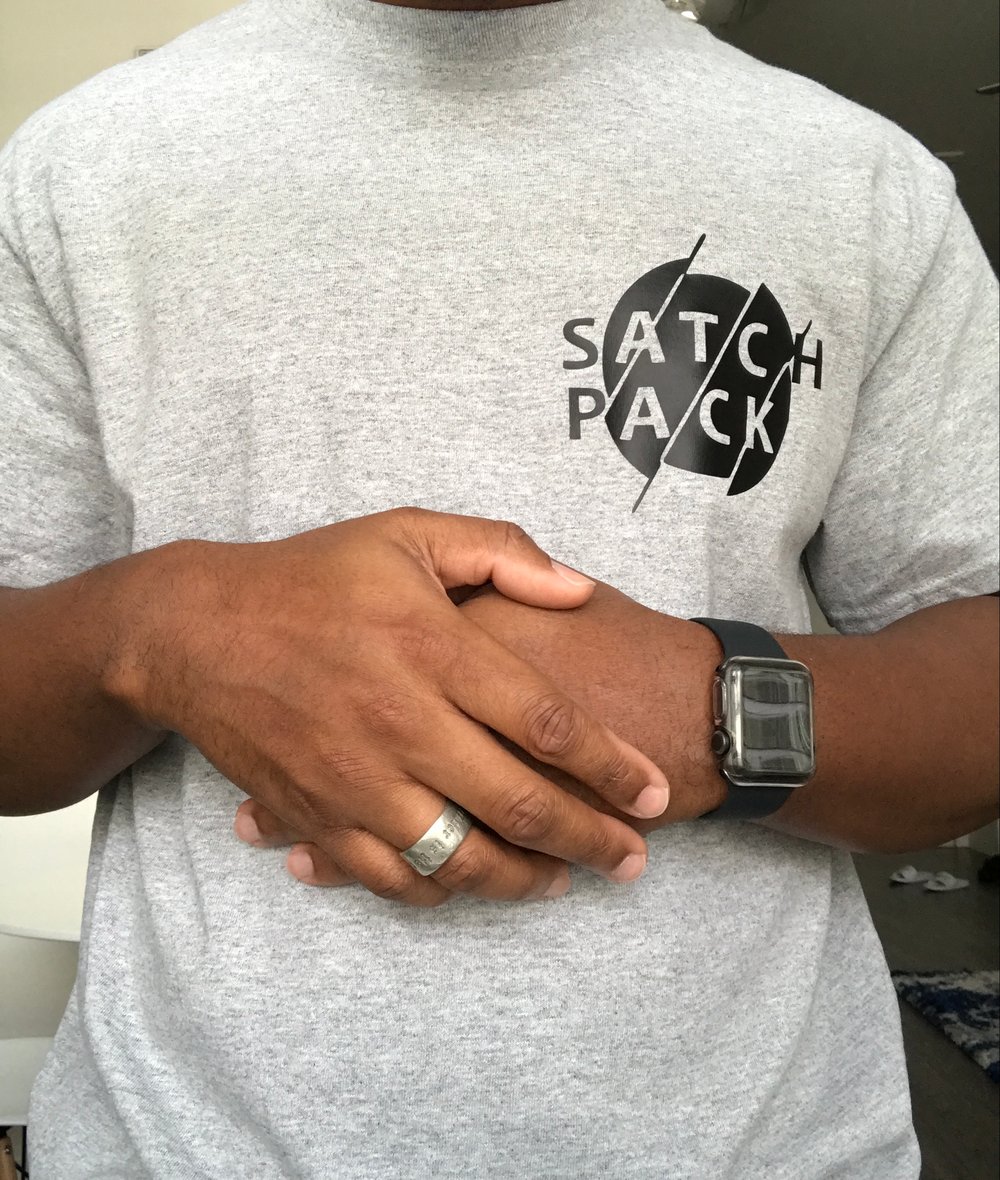 Satch Pack T-Shirt - Grey/Black