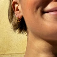 Image 3 of Agnes tiny hoop earrings