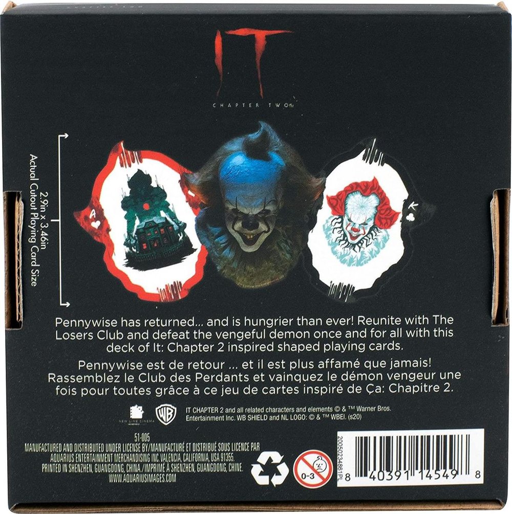 IT: Chapter 2 Pennywise Shaped Playing Cards