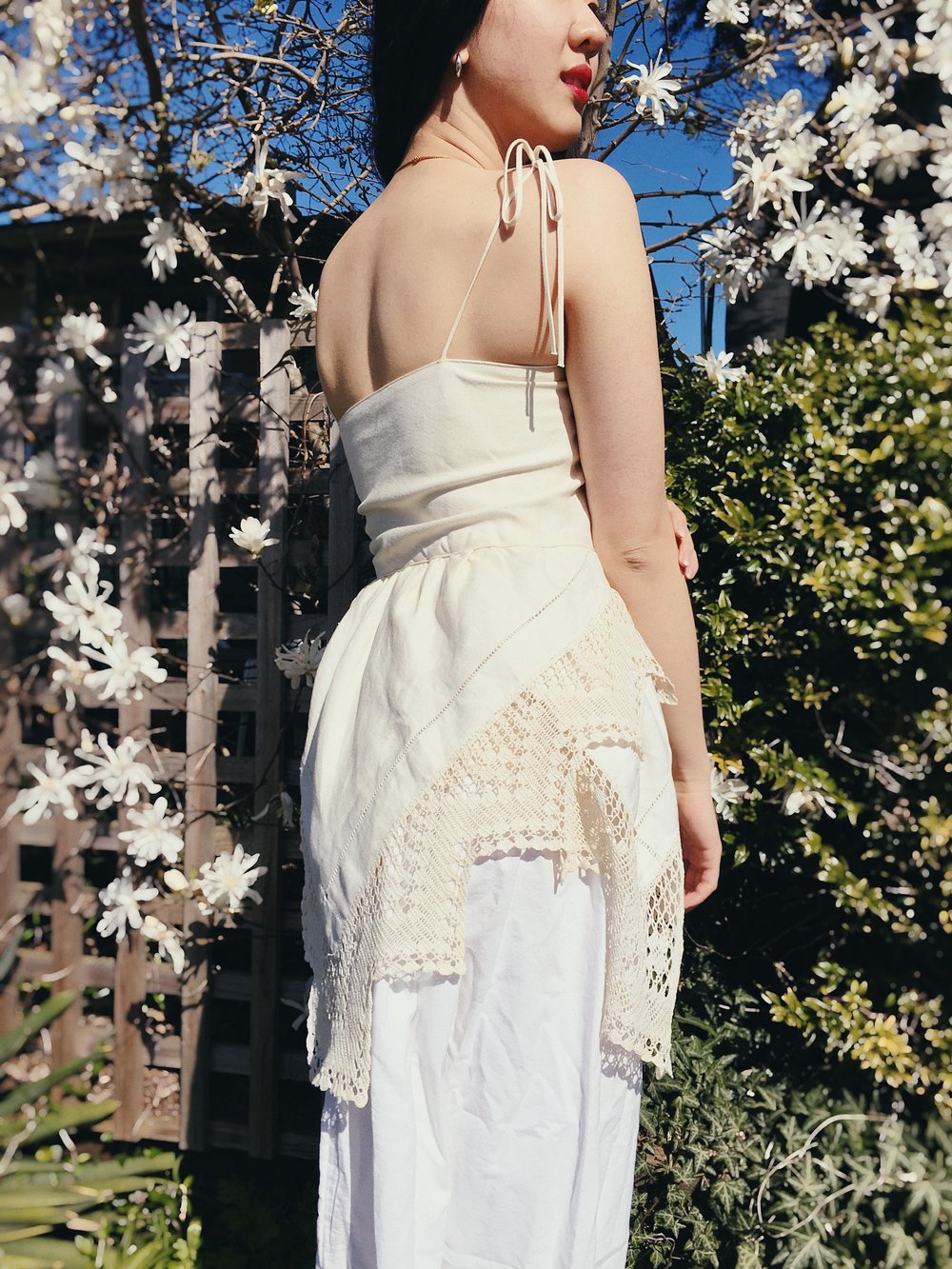 Image of Antique Crocheted Corset Dress