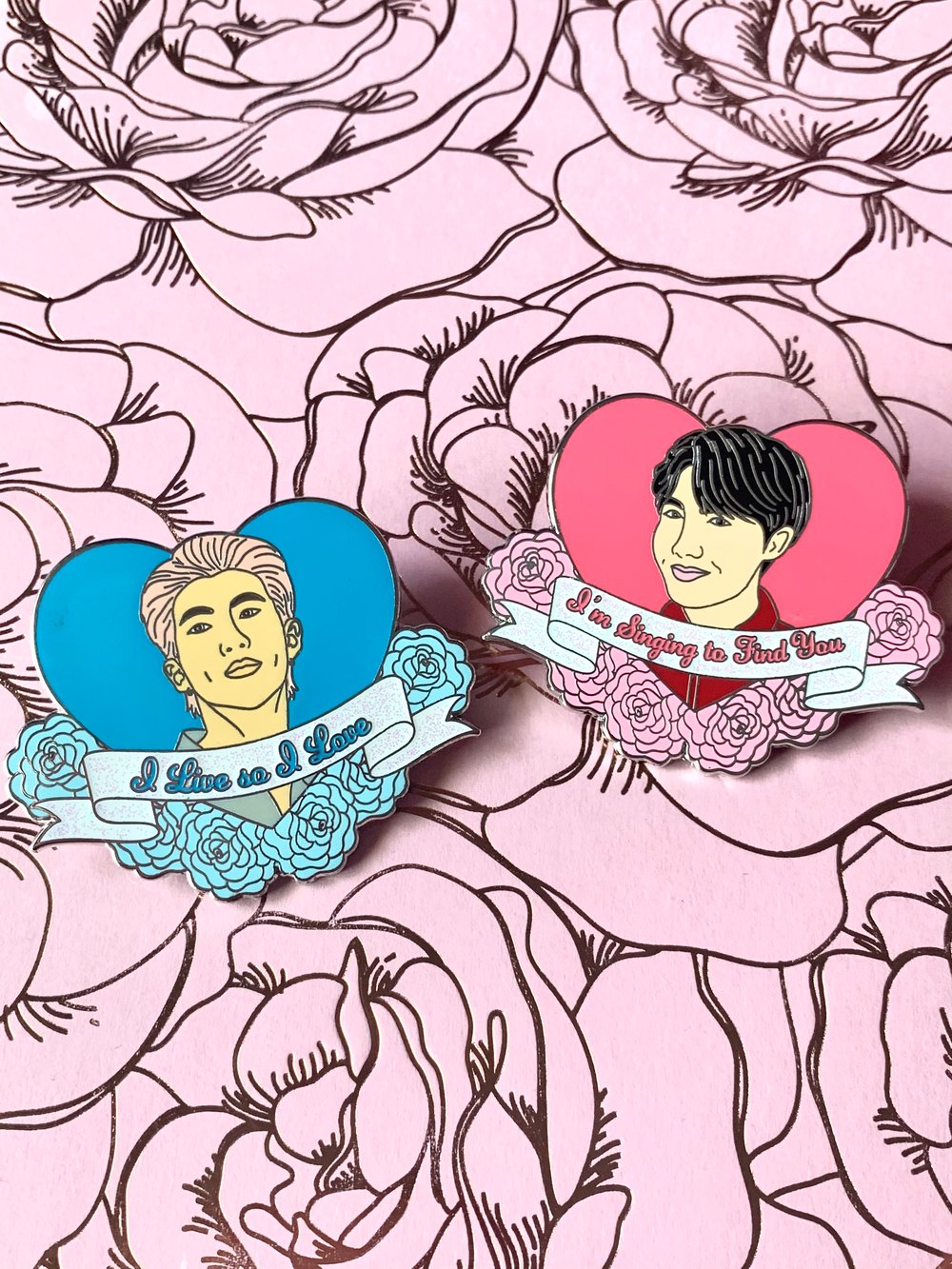 Bangtan Valentine Enamel Pins