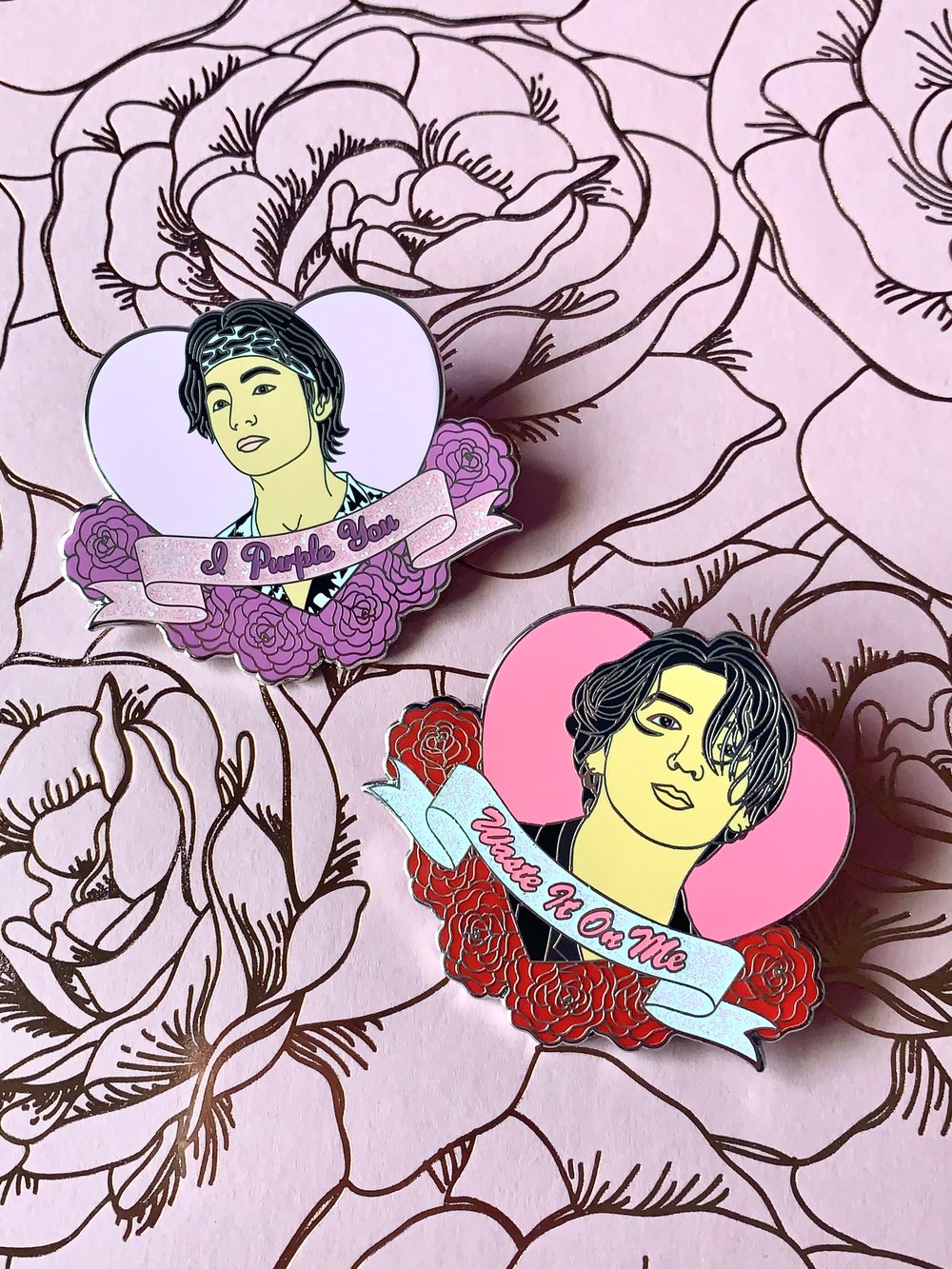 Bangtan Valentine Enamel Pins