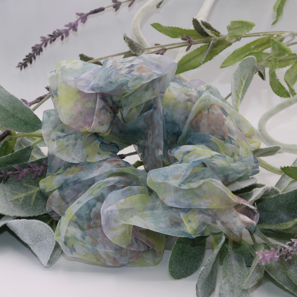 Image of Jumbo Scrunchie - Blue Watercolor
