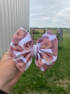 Sunflower Cow Velvet Bow