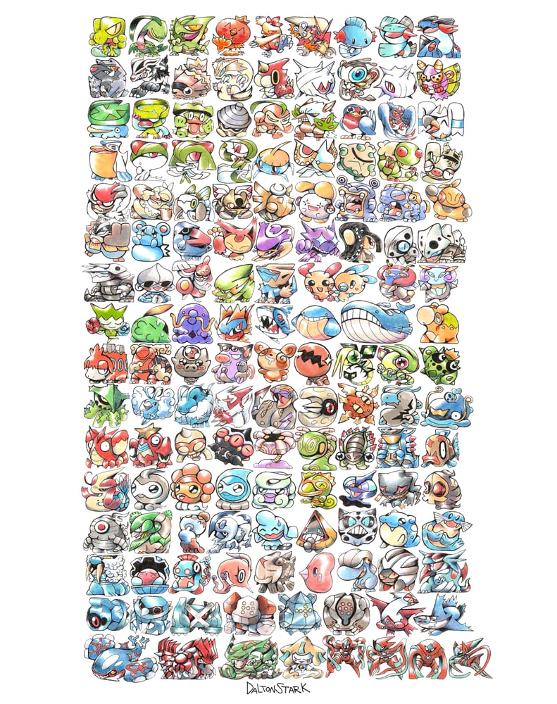 151 Pokemon Poster Dalton Doodles Online Shop