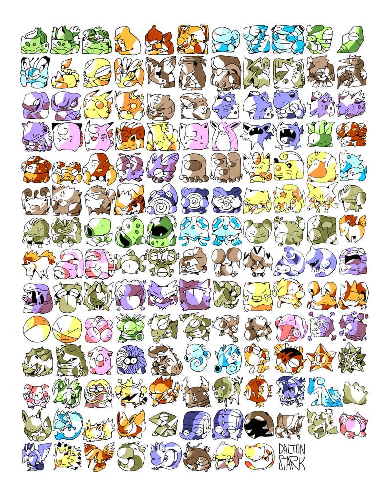 GEN 2 Pokemon Poster Dalton Doodles Online Shop