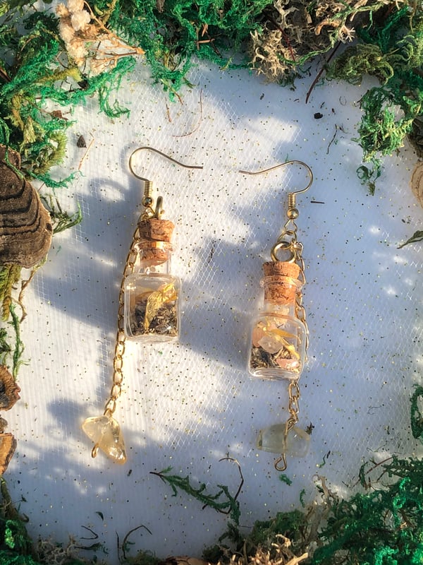 Image of Positivity Spell Jar Earrings 