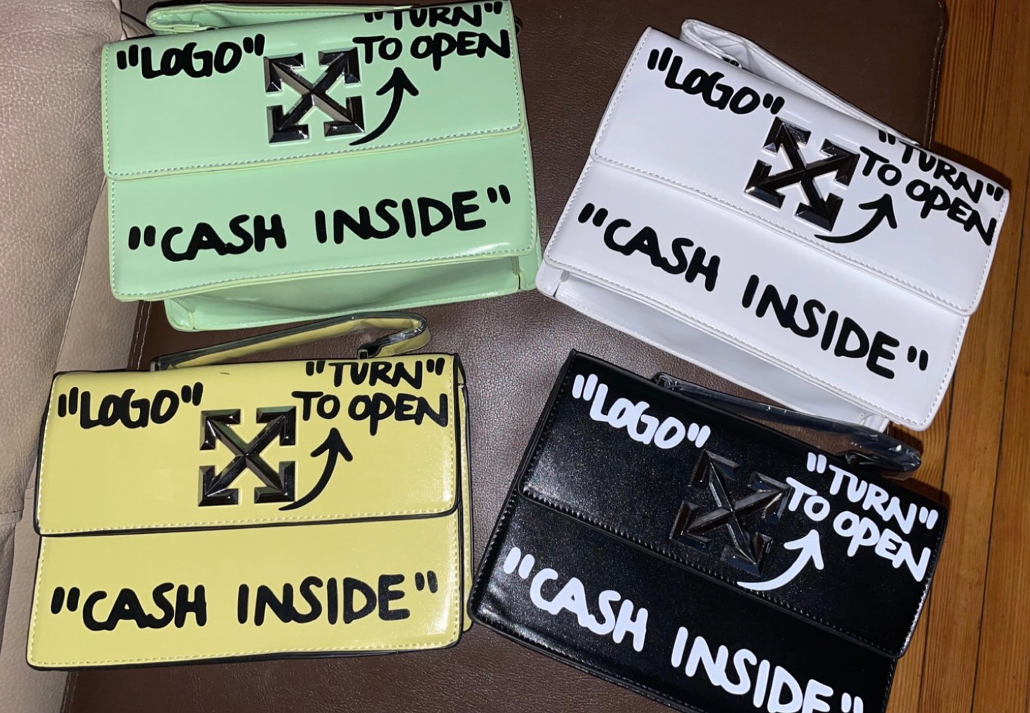 Cash inside discount bag