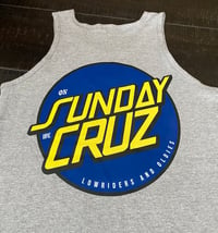 Image 1 of On SUNDAY we CRUZ • GRY TANK TOP