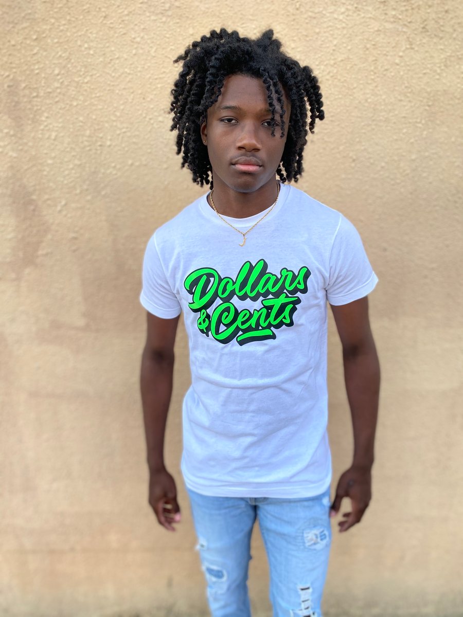 Script Logotype Tee - Green/Black | Dollars & Cents Clothing
