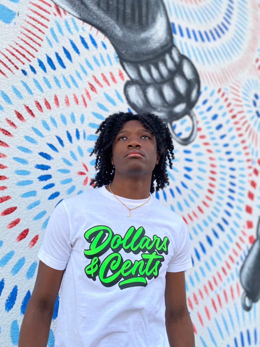 Script Logotype Tee - Green/Black | Dollars & Cents Clothing