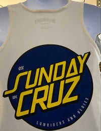 Image 2 of On SUNDAY we CRUZ • WHT TANK TOP