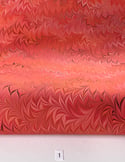 Marbled Paper Flame Pattern Collection on Red - 1/2 sheets