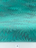 Marbled Paper Flame Pattern Collection on Grey & Marrs Green - 1/2 sheets