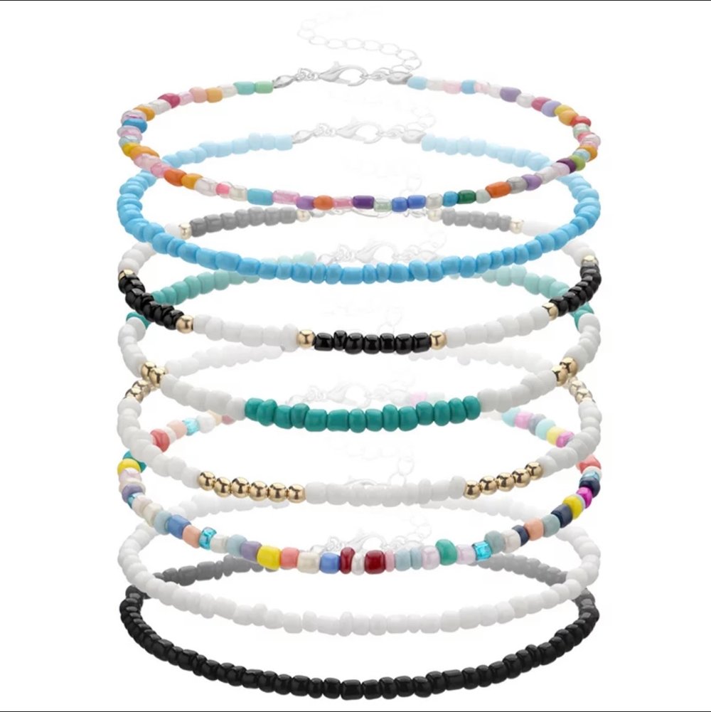 Image of Handmade Beaded Anklets
