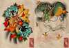 Koi & Dragon Brush Set Combo