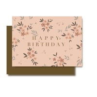 Image 1 of Carte Happy Birthday pink ( avec dorure)