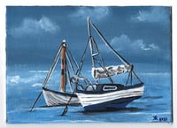 Image 2 of Blue Hues - Original art on 100% cotton canvas board