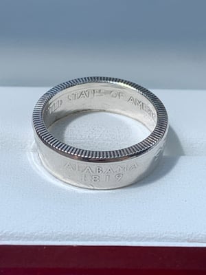 Image of Silver Alabama Coin Ring