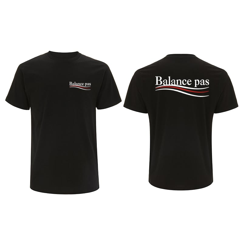 Image of TEE-SHIRT  NOIR R/V - BALANCE PAS 