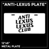 Anti Lexus License Plate Cover