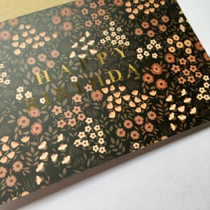 Image of Carte Happy Birthday Black ( avec dorure)