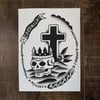 Skull & cross, Original (5x7)