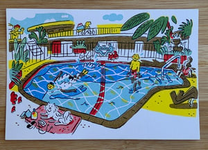 Pool Patio Postcard