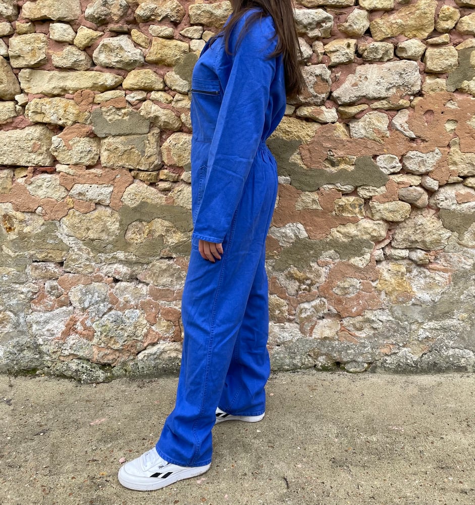 Image of  Blue French Workwear Jumpsuit 2