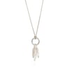 Silver seedpod & circle necklace