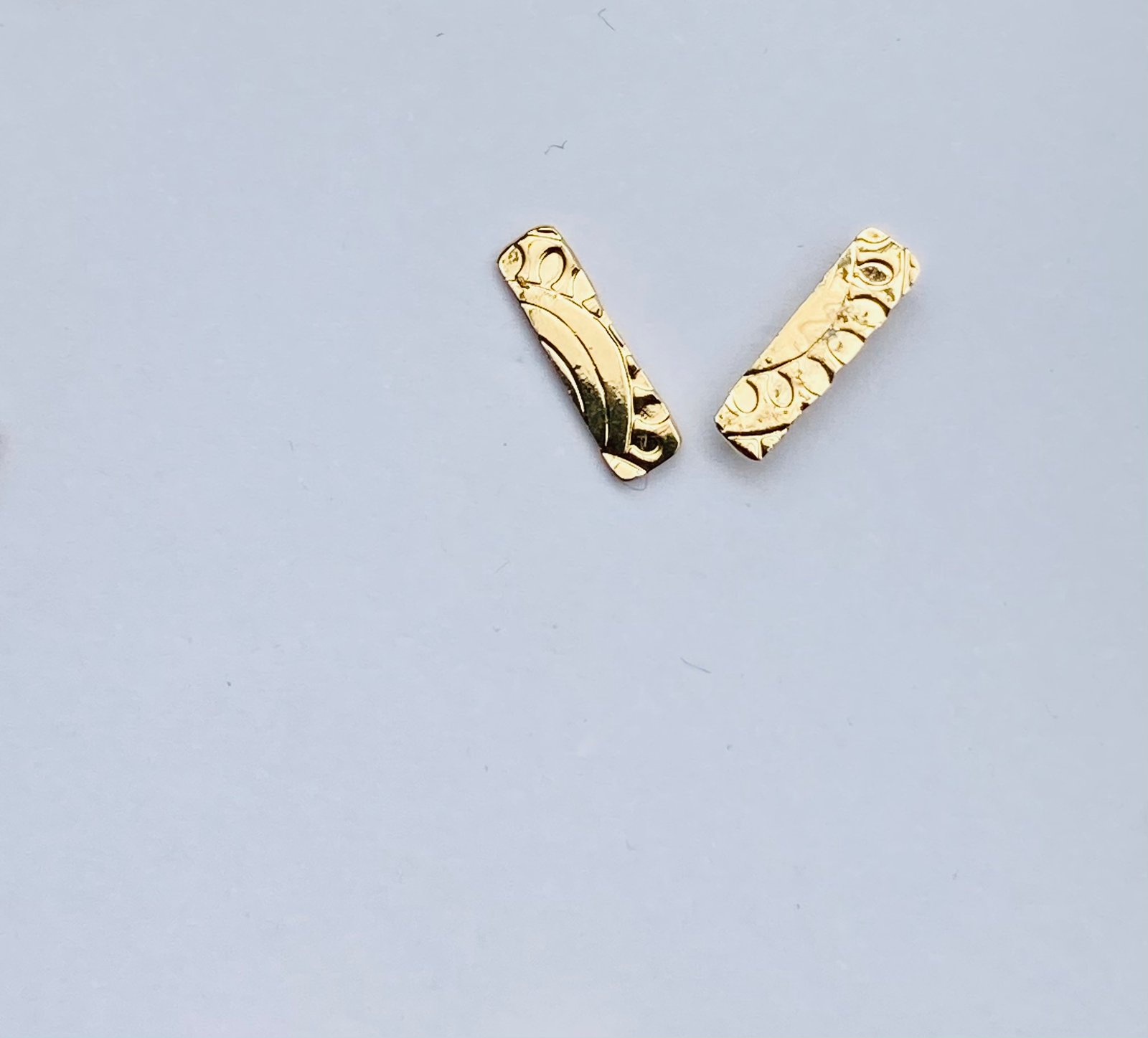 Boucles D'oreilles Pendantes Fait Main - Cuir Turquoise, Canard Et Doré - Fermoir Clip