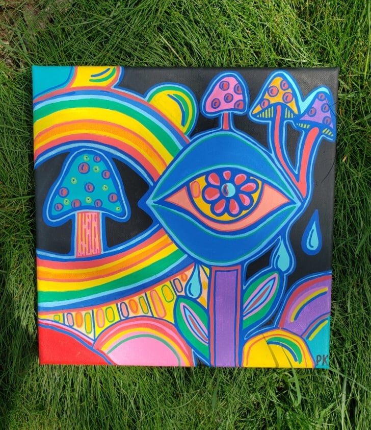 "Vibrant Eye" 10x10 painting