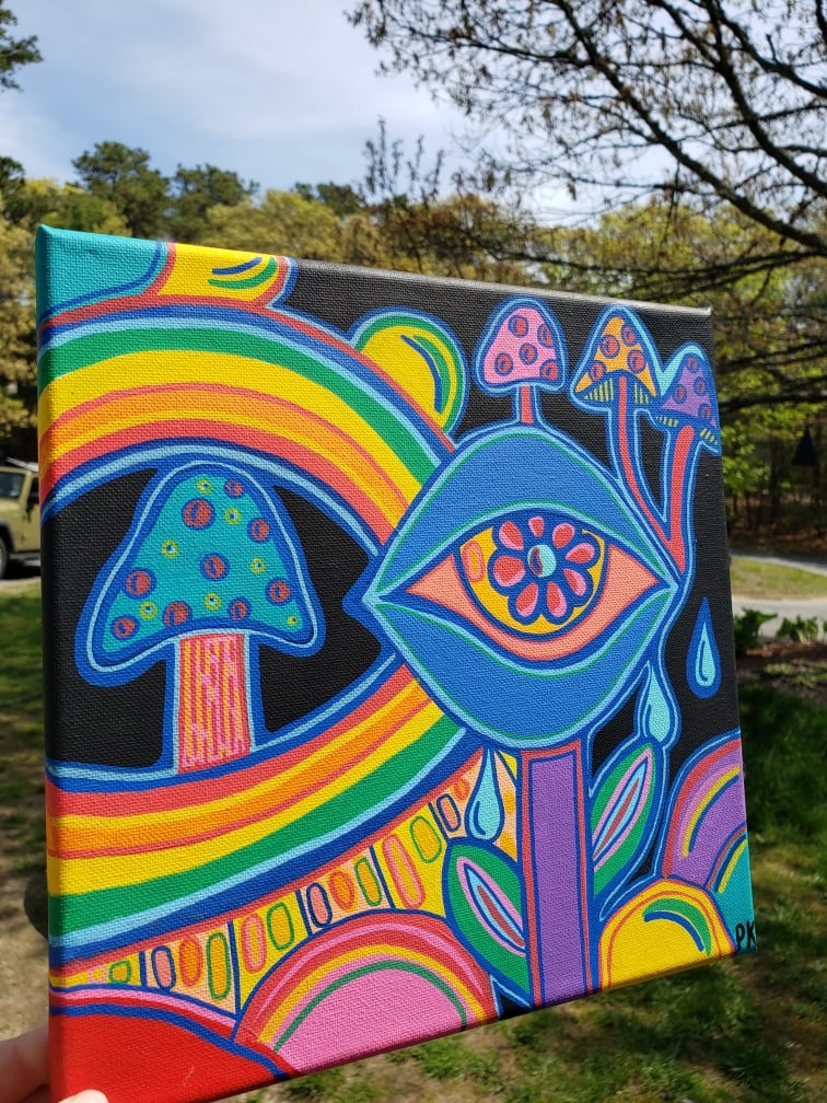 "Vibrant Eye" 10x10 painting